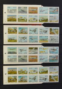 1910/2008 Verzameling met veel extra's in 3 insteekboeken, groot aantal control blocks, w.o. hoge waarden, postfris en gestempeld, zm