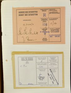 Dienst der estafetten, samenstelling tientallen stukken op zelfgemaakte bladen, zm/m/ntz