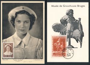 1943/2000 Voorraad honderden maximumkaarten, diverse uitgiften, zm