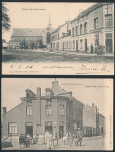 Deurne, mooie straatzichten, zwart-wit kaarten, alle Hermans (4 stuks)