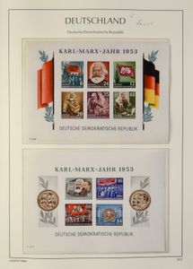 1949/1989 Verzameling quasi volledig in 3 Leuchtturm albums, inclusief blokken, opgelet: één album heeft geleden aan vochtschade, zm/m/ntz