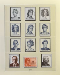 1866/2003 Verzameling in 7 Lindner album, waarbij 1° Orval *, Kastelen *, periode voor 1955 meestal *, nadien ** en volledig vanaf 1960, zm/m/ntz