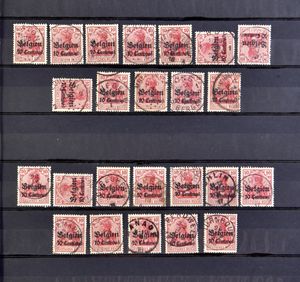 OC 3 (115x) Stempelstudie met kleine en grote cirkelstempels + brugstempel, zm/m/ntz