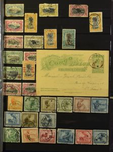 Belgian Congo, Ruanda Urundi, Republic of the Congo, Zaire, Belgium, compilation in a stockbook, including cancellations, a drop of milk, very fine/fine/to be checked