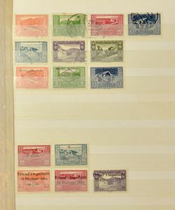 Verzamelingen in 3 insteekboeken, w.o. USA, Albanië, Andorra, zm/m/ntz