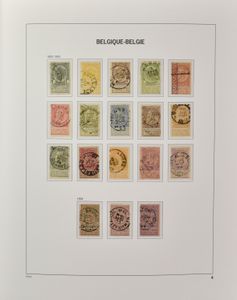 1849/2005 Verzameling in 6 Davo albums, waarbij klassiek in gemengde kwaliteit, Caritas gestempeld, Pellens gestempeld, Elisabeth gestempeld, Infanterie *, Sanatorium gestempeld, Ridder gestempeld, 301 op brief, overwegend gestempeld, zm/m/ntz