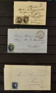 Verzameling van 70 medaillon-brieven, enkele met postbusstempels, CC-stempel, enkele naar buitenland, ambulante brief, enz., leuke samenstelling, zm/m