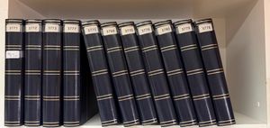 1941/1962 Voorraad in 11 dikke insteekboeken, zm/m/ntz