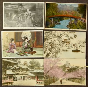 Japan, diverse zichten, merendeel fantasie (58 stuks)