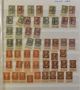 1906/1996 Verzameling type opdrukken in Davo album, zm