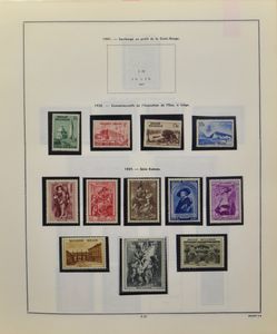 1858/1948 Deelverzameling in ringband, waarbij volledige reeksen vanaf 1935, o.a. Rubens **, Senaat **, zm/m/ntz