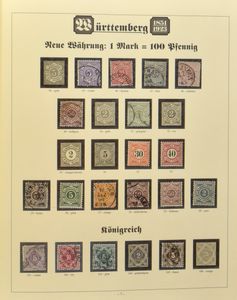 1875/1920 Speciaal luxe album vanaf 1851 met zegels, vanaf 1875 met betere zegels, zm/m