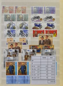 1963/2012 Samenstelling met dubbels in 2 insteekboeken + aantal pergamijnzakjes, Belgische frank en € niet geteld, zm (Frankeerwaarde: €1.665)