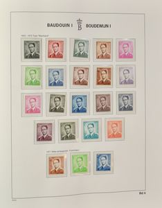 1935/1993 Boudewijn verzameling in speciaal Davo uitgave (incl. reeks Boudewijn bril), zm.