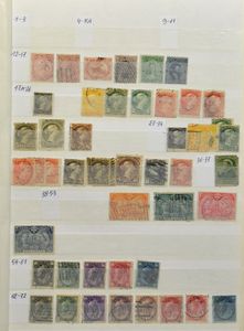 1859/2015 Verzameling in 2 insteekboeken, vanaf klassiek met dubbels, zm/m/ntz