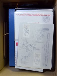 Interessante doos allerlei waarbij FDS (tot 2014), gemeenschappelijke uitgiften, HK, enz., zm/m