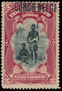 N° 38L “5fr. karmijn”, type 6 overprint, position 19, authenticated by Gelli & Tani, certificate by Luc Vander Marcken, very fine (OBP €245 for L 1, €490 for L 6 – see attached table)