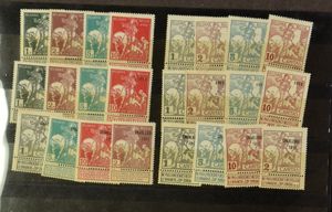 1910/1958 Samenstelling diverse uitgifte op insteekkaarten, overwegend volledige reeksen *, w.o. Caritas, Helm (