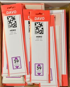 Klemstroken (zwart), Davo, allerlei formaten, meer dan 30 pakjes met winkelprijs van €8,35 per stuk