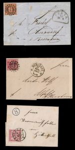 Eind jaren 1850/1880 Verzameling Duitsland Oude staten, met 14 brieven, enkele zegels (zie scan), zm/m