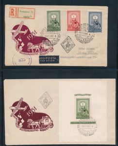 N° 1017/19 en BL 26/28 op FDC 