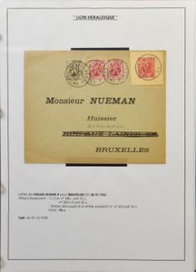 N° 276/88A Uitgebreide samenstelling/verzameling (**/0/R/BRF) in 5 boeken en 1 schoendoos, waarbij verzameling zegels + ministervelletjes (roestig), samenstelling gestempeld en op poststukken, publibel, zm/m/ntz