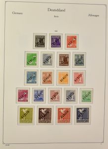 1948/1990 Volledige verzameling in Kabe-album, 2 eerste opdrukreeksen met keurstempel, BL 1 met certificaat, zm/m (Mi. €7.690)