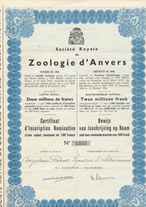 AANDELEN: Zoologie Anvers
