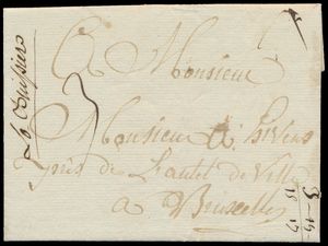 1776 Voorloper met inhoud, vanuit La Buissière, manuscript 