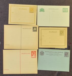 1876/1940 Kleine samenstelling 23 ongebruikte postwaardestukken, zm/m/ntz 