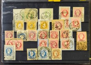 1867/2011 Uitgebreide samenstelling op bladen en kaartjes, waarbij betere waarden en reeksen, stempels, ook LP, Porto, o.a. n° 117 (2x), 304/12, Rotary (5 waarden), FIS, 460A/65, Feldpost, Levant, zm/m