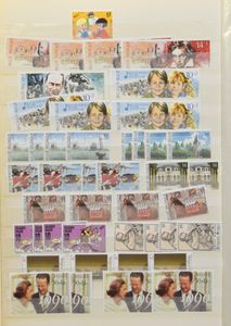 1914/2004 Voorraad in 5 boeken (enkele zegels gestempeld), overwegend nominaal, Ieper en Spontin 1x fosfor, zm/m