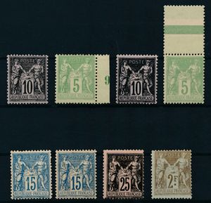 1877/1898 Type Sage, kleine samenstelling w.o. 