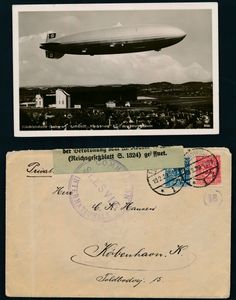 1857/1942, 30 poststukken, voornamelijk Reich w.o. Zeppelin (zichtkaarten en brieven), zm/m/ntz