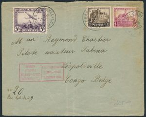 1930/1950, 13 luchtpostbrieven van België naar Belgisch-Congo, overwegend speciale vluchten, zm/m/ntz