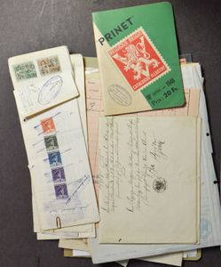 VARIA: Diverse items, w.o. postkaarten, ZK-boekjes, oude documenten, telegrammen, enz.