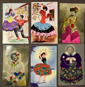 Geborduurde kaarten, alle periodes (54 stuks)