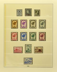 1858/2007 Deelverzameling in 11 Lindner albums, waarbij volledige reeksen en vooral nominaal, zm/m/ntz