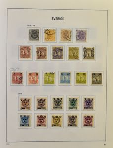 Verzameling in 1 album en 3 insteekboeken met Finland, vanaf Serpentines met blokken en boekjes, IJsland, zm/m/ntz