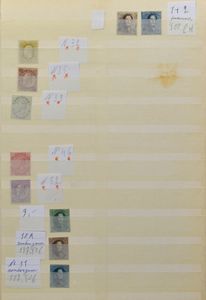 1863/1965 Enorme voorraad (**/*/(*)/(**)) in 2 insteekboeken, overwegend **, o.a. 9*/11 zonder gom, 52 **, 28 ** (3x), 64 ** (2x), 65 ** (5x), 67 ** (3x), 122 ** (2x), Merode ** (2x), 132/34 ** (3x), 162/63 *, 176 **, 177 **, 178 ** (2x), 221/33 ** (2x), Grote Montenez **, 301 ** (2x), Infanterie ** (2x), 377/83 ** (1x), Ridder ** (2x), Rubens ** (2x), jaren '50 in hoeveelheden, zm/m/ntz (Zeer hoge cataloguswaarde)