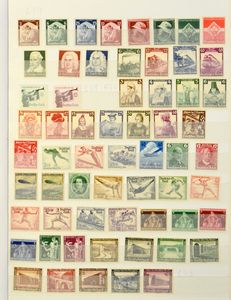 1935/1941 Zeer mooie verzameling volledige reeksen en blokken in insteekboek, zm (Mi. €2.750)