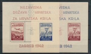 Kleine samenstelling blokken met Kroatië BL 1 en 2 (Cataloguswaarde €160) en Zweden velletjes van 9, n° 399/403 (Cataloguswaarde €180), zm