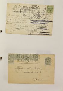1865/1996 Studieverzameling stempels in 3 ringklasseurs, met zegels en diverse poststukken, zm/m/ntz