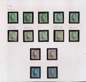 N° 13B (10 ex.), 14B (2 ex.), 15B (2 ex.), enkele mooie kleurnuances, kwaliteit nakijken, zm/m/ntz