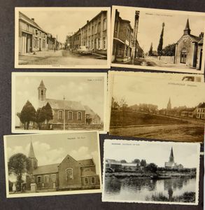 Diverse plaatsen, w.o. Iddergem en Wichelingen (25 stuks)