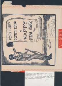 1943/1945 Samenstelling V-mail w.o. kopieën, merendeel ter gelegenheid van Joodse Paasviering, zm 