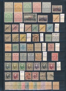 1859/1961 Samenstelling vanaf klassiek met veel dienst w.o. betere met goede zegels, w.o. Europa 1956 (3x) getint, Intellectuelen 3 hoogste waarden (getint), zm/m/ntz