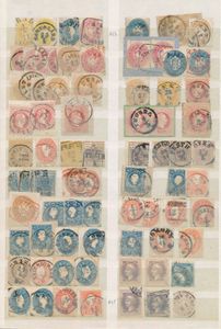 1850/1864 Leuke verzameling van 77 zegels, vrijwel alle met stempels Hongarije, na te zien op papiersoorten, etc., zm/m