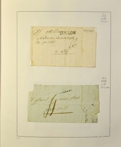1774/1970 Interessante verzameling in album, beginnend met reeks brieven, diverse stempeltypes, betere zegels, w.o. Le Havre, traversée, Louvre (zegels en kaarten), Ader, Philatec blok **, tevens 