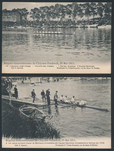 Regattawedstrijden, w.o. de volledige reeks (10 stuks), Gent 1909 (Totaal: 12 stuks)